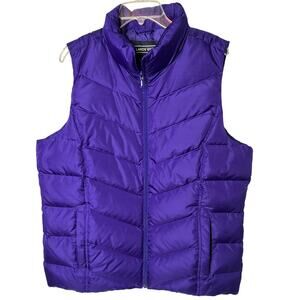 NWT Lands' End HyperDry Down Vest XLT 18 Purple 600 Fill Outdoor